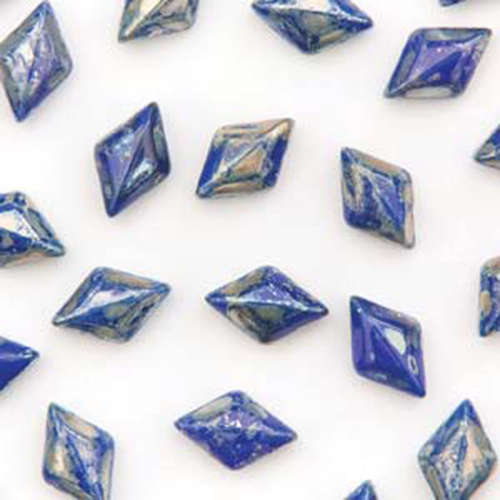 Gem Duo 8mm x 5mm - GD8533050-43400 - Royal Blue Picasso