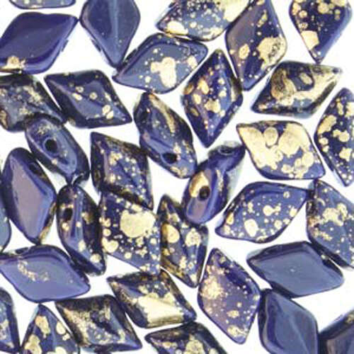 Gem Duo 8mm x 5mm - GD8533050-94401 - Royal Blue Gold Splash