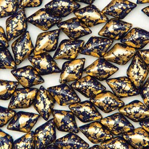 Gem Duo 8mm x 5mm - GD8533400-94401 - Navy Gold Splash
