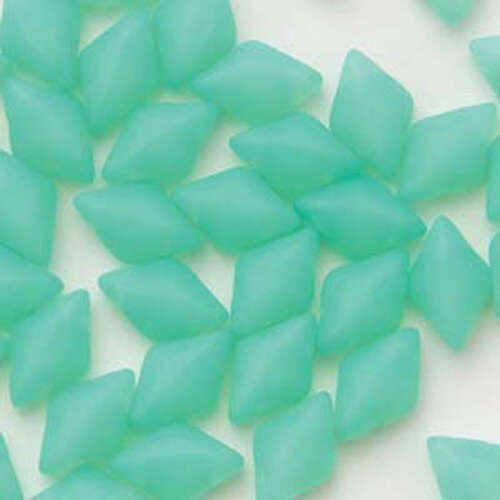 Gem Duo 8mm x 5mm - GD8561100-84110 - Matte Green Aqua Opal