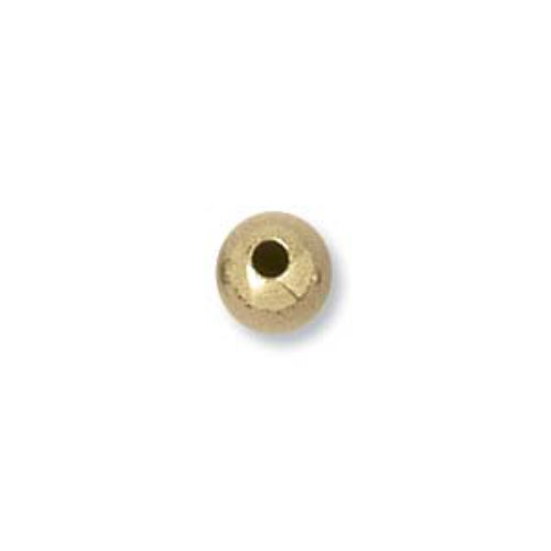 5mm Round Bead with a 1.4mm Hole - 14KT Gold Filled - GF10005