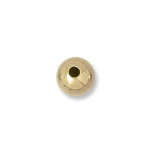 6mm Round Bead with a 1.5mm Hole - 14KT Gold Filled - GF10006A