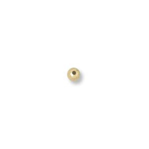 2mm Round Bead with a 0.8mm Hole - 14KT Gold Filled - GF10050