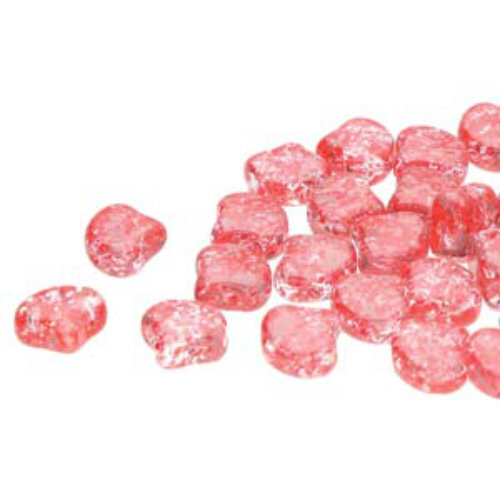 Ginko Leaf 7.5mm x 7.5mm - GNK8700030-24401 - Confetti Splash Red Pink