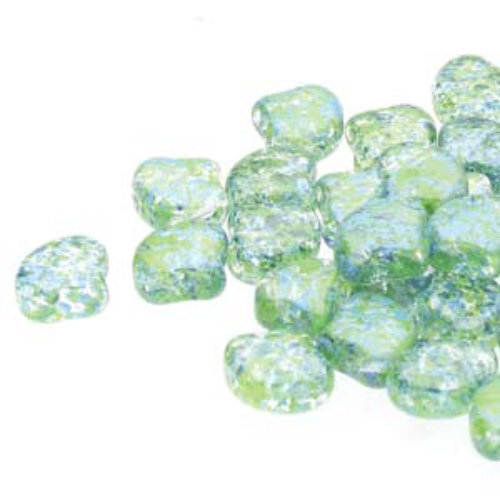 Ginko Leaf 7.5mm x 7.5mm - GNK8700030-24404 - Confetti Splash Blue Green