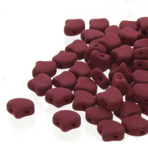 Ginko Leaf 7.5mm x 7.5mm - GNK8702010-29528 - Matte Velvet Maroon