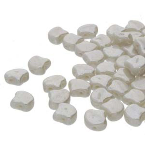 Ginko Leaf 7.5mm x 7.5mm - GNK8741000-14400 - Opal Grey White Luster