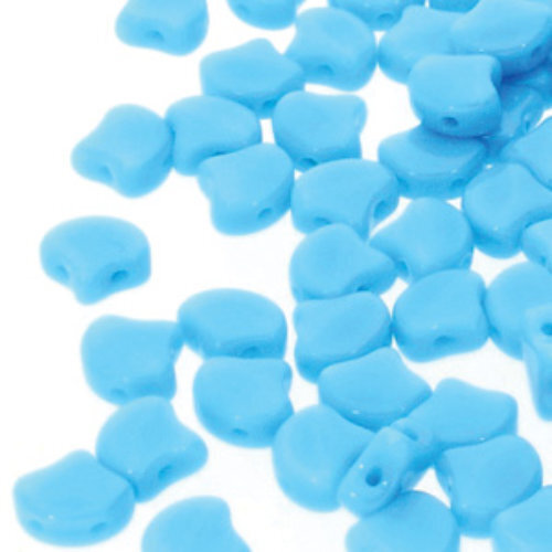 Ginko Leaf 7.5mm x 7.5mm - GNK8763030 - Opaque Turquoise Blue
