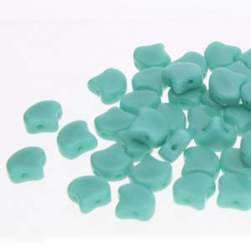 Ginko Leaf 7.5mm x 7.5mm - GNK8763130 - Opaque Turquoise Green