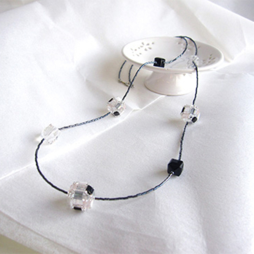 Hematite-Line Necklace
