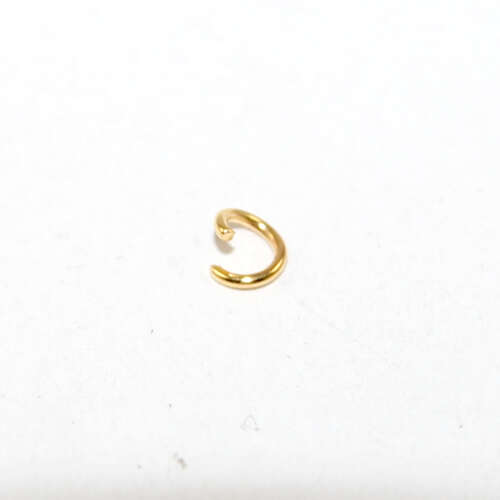 4mm x 0.7mm Copper Jump Ring - Bright Gold