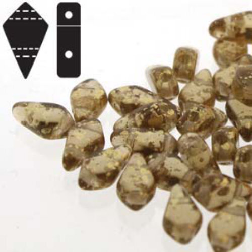 Kite 9mm x 5mm - KT9510230-94401 - Smoky Topaz Gold Splash