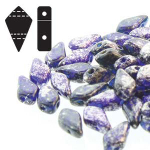 Kite 9mm x 5mm - KT9530090-15481 - Cobalt Silver Splash