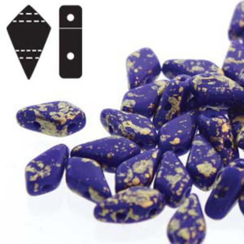 Kite 9mm x 5mm - KT9533050-94401 - Royal Blue Gold Splash