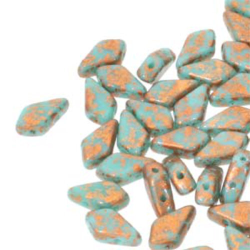 Kite 9mm x 5mm - KT9563130-94412 - Turquoise Green Copper Splash