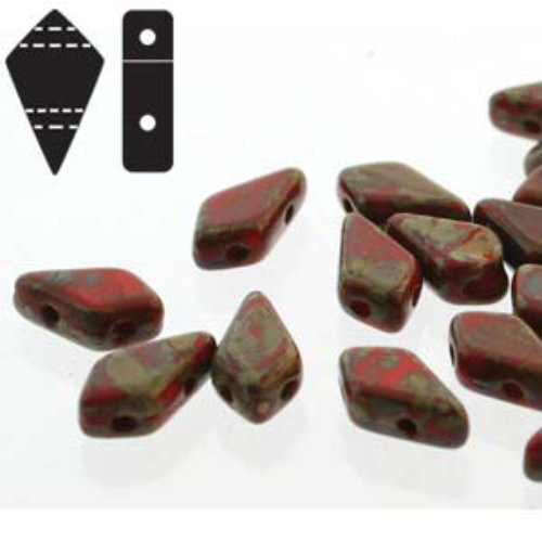 Kite 9mm x 5mm - KT9593190-86800 - Red Travertine