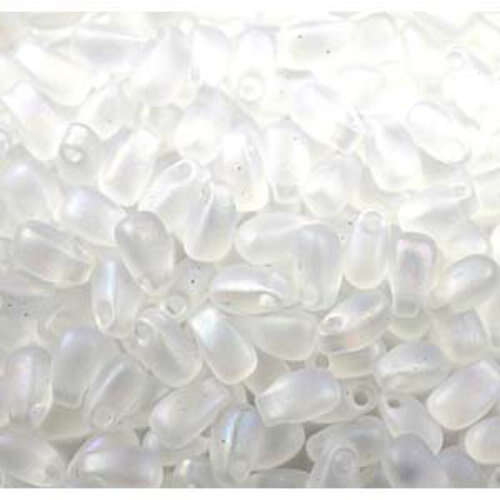 Miyuki 3mm x 5.5mm Long Drop Bead - LDP-131FR - Matte Crystal AB