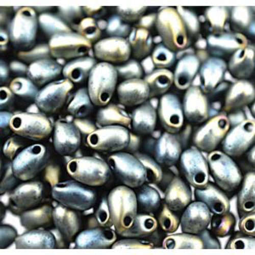 Miyuki 3mm x 5.5mm Long Drop Bead - LDP-2008 - Matte Metallic Patina Iris