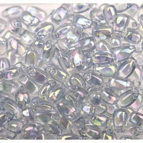 Miyuki 3mm x 5.5mm Long Drop Bead - LDP-2443 - Transparent Light Blue AB