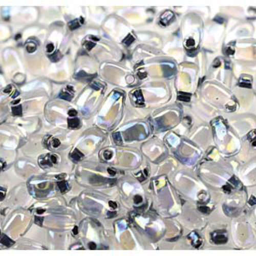 Miyuki 3mm x 5.5mm Long Drop Bead - LDP-283 - Noir Lined Crystal AB