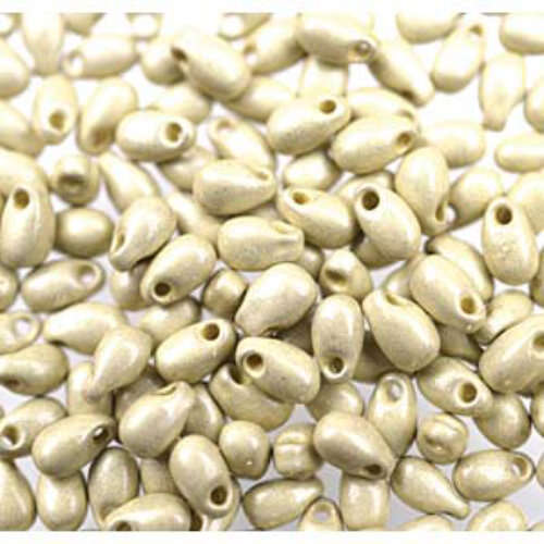 Miyuki 3mm x 5.5mm Long Drop Bead - LDP-4201F - Matte Duracoat Galvanized Silver