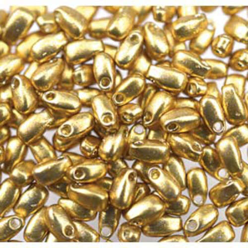 Miyuki 3mm x 5.5mm Long Drop Bead - LDP-4202 - Duracoat Galvanized Gold