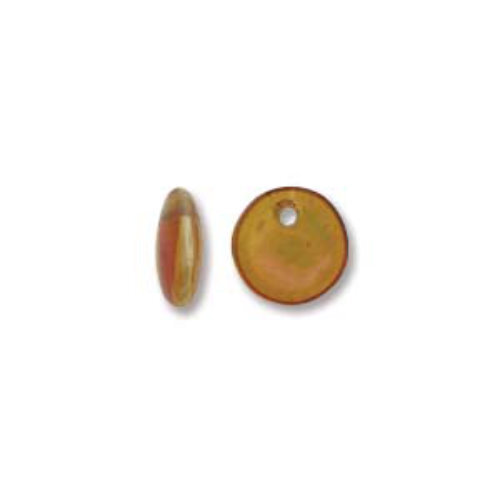 Lentil Bead (6mm x 3mm) - 50 Bead Strand - LEN06-00030-29121 - Crystal Apricot