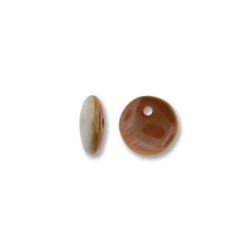 Lentil Bead (6mm x 3mm) - 50 Bead Strand - LEN06-02020-29121 - Chalk Apricot