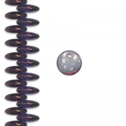Lentil Bead (6mm x 3mm) - 95 Bead Strand - LEN06-15726-95 - Luminous Amethyst