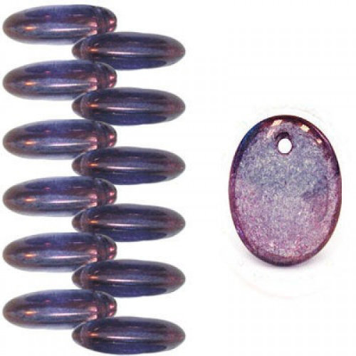 Lentil Bead (12mm x 9mm x 3mm) - 60 Bead Strand - LEN1209-15726-60 - Luminous Amethyst