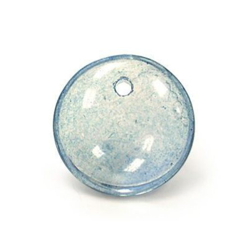 Lentil Bead 6mm x 3mm - 1 Hole - Crystal Lumi Blue - LEN6-00030-14464