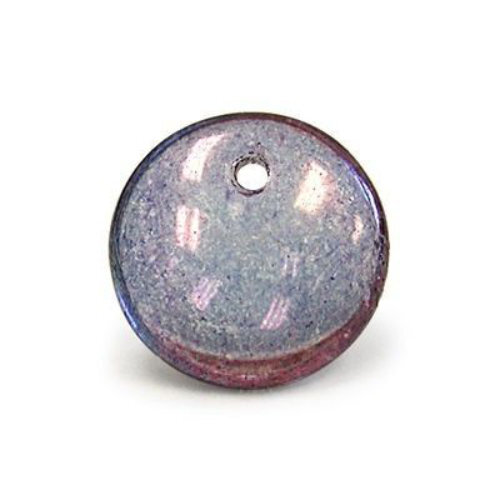 Lentil Bead 6mm x 3mm - 1 Hole -  Lumi Amethyst - LEN6-00030-15726