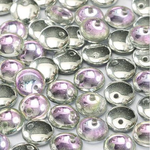 Lentil Bead 6mm x 3mm - 1 Hole - Crystal Vitrail Light - LEN6-00030-26536