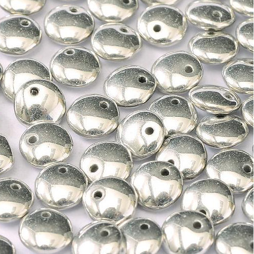 Lentil Bead 6mm x 3mm - 1 Hole - Crystal Labrador Full - LEN6-00030-27000 - 50 Bead Bag
