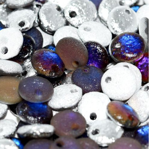 Lentil Bead 6mm x 3mm - 1 Hole - Crystal Bermuda Blue - LEN6-00030-29686