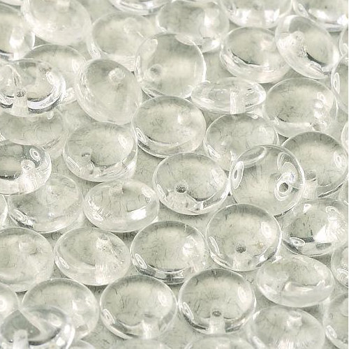 Lentil Bead 6mm x 3mm - 1 Hole - Crystal  - LEN6-00030