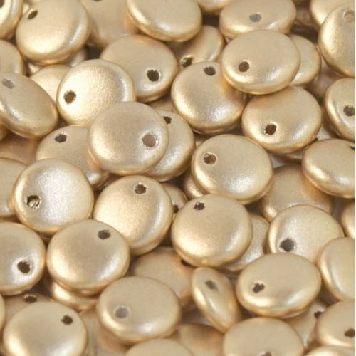 Lentil Bead 6mm x 3mm - 1 Hole -  Aztec Gold - LEN6-01710