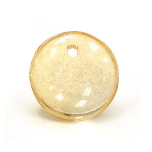 Lentil Bead 6mm x 3mm - 1 Hole -  Champagne - LEN6-14413