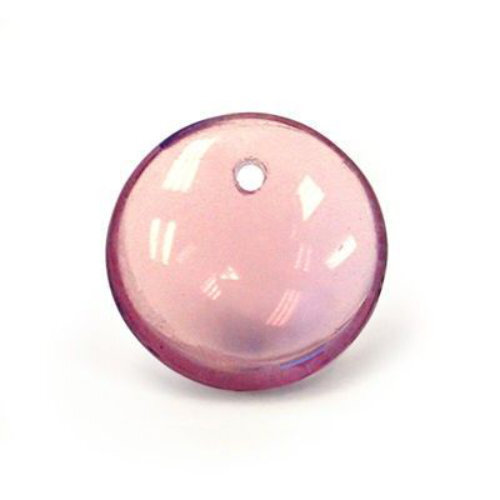 Lentil Bead 6mm x 3mm - 1 Hole -  Light Amethyst - LEN6-20020