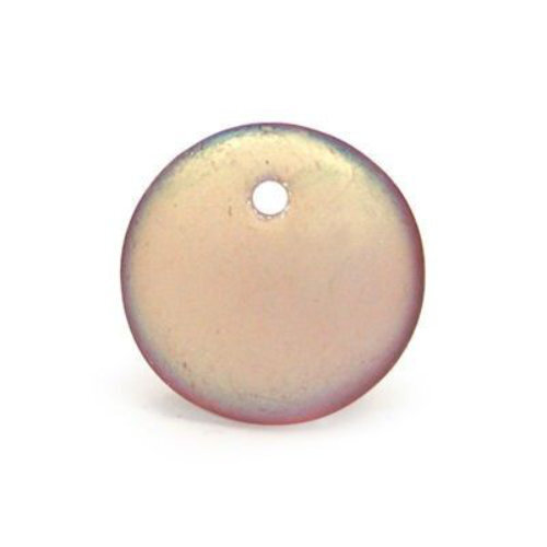 Lentil Bead 6mm x 3mm - 1 Hole -  Amethyst Frosted AB - LEN6-20040-28771