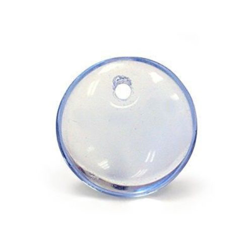 Lentil Bead 6mm x 3mm - 1 Hole -  Light Sapphire - LEN6-30020