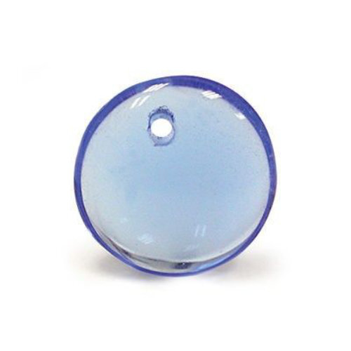 Lentil Bead 6mm x 3mm - 1 Hole -  Sapphire - LEN6-30050