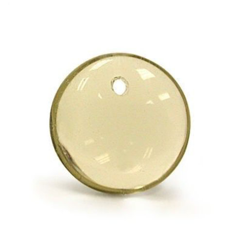 Lentil Bead 6mm x 3mm - 1 Hole -  Black Diamond - LEN6-40010