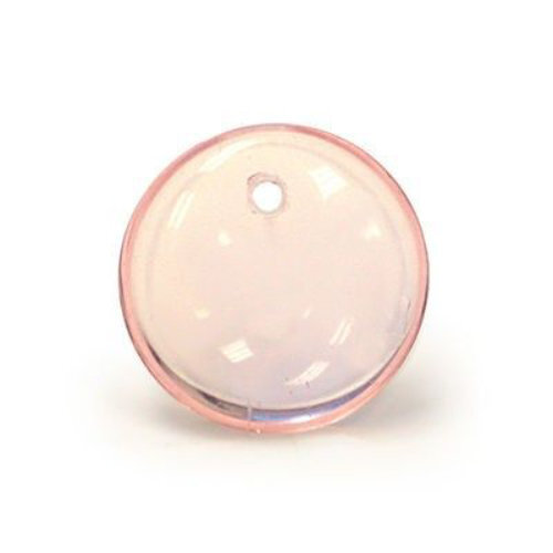 Lentil Bead 6mm x 3mm - 1 Hole -  Light Pink - LEN6-70110
