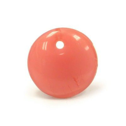 Lentil Bead 6mm x 3mm - 1 Hole -  Pink Satin - LEN6-74020