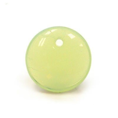 Lentil Bead 6mm x 3mm - 1 Hole - Crystal Light Mint Opal - LEN6-VO5120