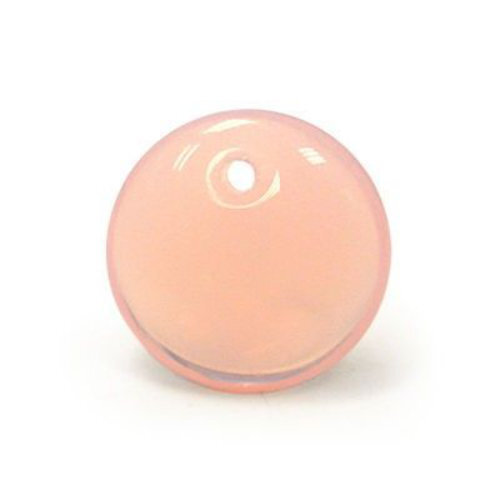 Lentil Bead 6mm x 3mm - 1 Hole - Crystal Light Pink Opal - LEN6-VO7110