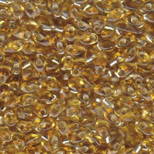 Miyuki 7mm Long Magatama Bead - LMA-3 - Silver Lined Gold