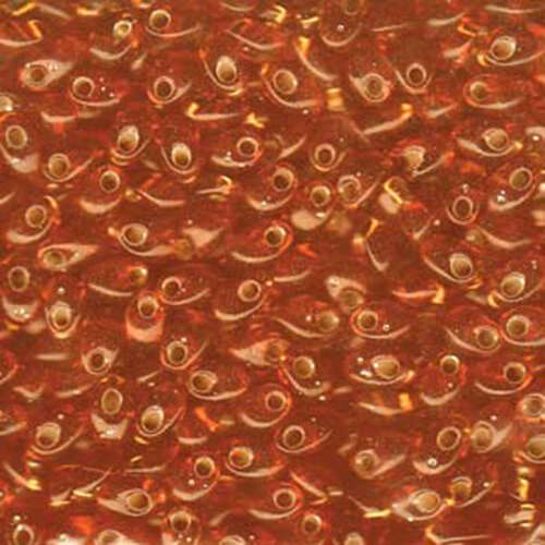 Miyuki 7mm Long Magatama Bead - LMA-8 - Silver Lined Orange