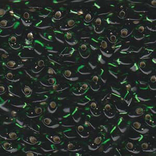 Miyuki 7mm Long Magatama Bead - LMA-16 - Silver Lined Green